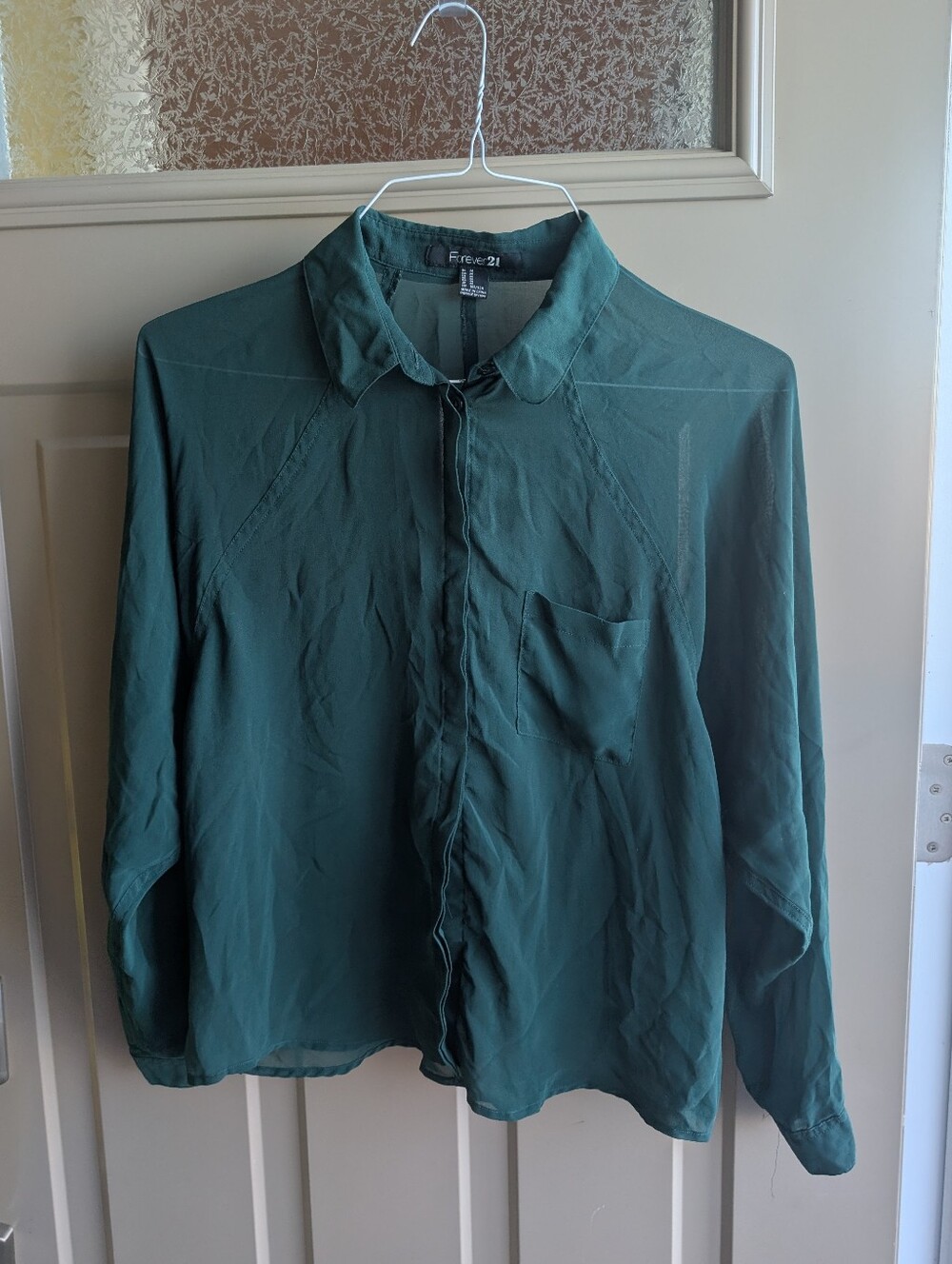 Wonens Sz Med Forever 21 sheer blouse